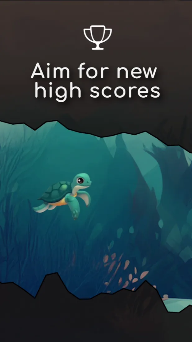 Turtle Hurdle gameplay — one-touch underwater arcade action